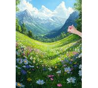 Diamond Art Kits Adults, Landscape Diamond Painting Kits for Adults, DIY Full Drill Crystal Art Cross Stitch Embroidery Kit Arts and Crafts for Beginner, Paint by Numbers for Home Decor 60x80 cm, H-20
