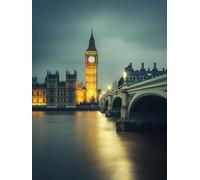 Diamond Art Kits Adults London, 5D Diamond Painting Kit Big Ben, DIY Cross Stitch Kits for Adults, Full Drill Crystal Art and Crafts Picture, Hobbies for Women, Room Decor, Gifts 30x40cm fjh-6796