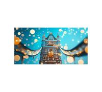 Diamond Art Kits Adults London Bridge Diamond Painting, Wall Art Supplies Kits for Adults, Full Drill Dreamy Painting by Numbers 32x16Inch, Rhinestone Cross Stitch Embroidery Crafts, Gifts DZSH-5474