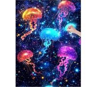 Diamond Art Kits Adults, Octopus Diamond Painting Canvas 36x48 inch, 5D Square Drill Dimond Art Painting with Full Accessories, DIY Crystal Arts and Crafts for Adults, Autumn Home Decor (Dream) G-48