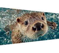 Diamond Art Kits Adults Otter, Diamond Painting Kit Animal 5D Crystal Art Crafts for Adults for Paintings, DIY Full Round Drill Strass Embroidery for Beginner for Home Wall Decor, Gifts 30X60cm 7-IS27