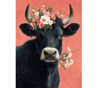 Diamond Art Kits Adults Ox, Diamond Painting Kit Animal 5D Crystal Art Kits for Adults Painting, DIY Full Square Drill Rhinestones Embroidery Sequin Crafts Kit for Home Wall Decor 16x20in B-6J91