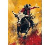 Diamond Art Kits Adults Ox, Diamond Painting Man 5D Crystal Art Craft Painting, DIY Full Round Drill Strass Embroidery Kit for Adults Sequin Crafts for Home Wall Decor, Gifts 40x60cm R-A545