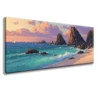Diamond Art Kits Adults, Paint by Numbers for Adults Beach Pattern with Round Full Drill, Landscape Diamond Painting Large 100*200CM Canvas, DIY Crystal Art Paintings for Room Decor, Gifts -zzg2508S9