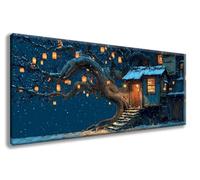 Diamond Art Kits Adults, Paint by Numbers for Adults Cabin Pattern with Round Full Drill, Winter Diamond Painting Large 80 * 160cm Canvas, DIY Crystal Art Paintings for Room Decor, Gifts -zzg25083J