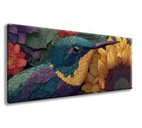 Diamond Art Kits Adults, Paint by Numbers for Adults Hummingbird Pattern with Round Full Drill, Flowers Diamond Painting Large 60 * 120CM Canvas, DIY Crystal Art Paintings for Room Decor -zzg25083S