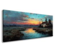 Diamond Art Kits Adults, Paint by Numbers for Adults Landscape Pattern with Round Full Drill, Cabin Diamond Painting Large 32x64inch Canvas, DIY Crystal Art Paintings for Room Decor, Gifts -zzg2508QU