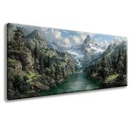 Diamond Art Kits Adults, Paint by Numbers for Adults Landscape Pattern with Round Full Drill, Snow Mountain Diamond Painting Large 100x200 cm Canvas, DIY Crystal Art Paintings, Room Decor -zzg2508B1