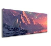 Diamond Art Kits Adults, Paint by Numbers for Adults Mountains Pattern with Round Full Drill, Polar Bear Diamond Painting Large 60 * 120cm Canvas, DIY Crystal Art Paintings for Room Decor -zzg25089H