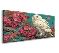 Diamond Art Kits Adults, Paint by Numbers for Adults Owl Pattern with Round Full Drill, Butterfly Diamond Painting Large 40x80 cm Canvas, DIY Crystal Art Paintings for Room Decor, Gifts -zzg25083G