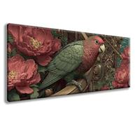Diamond Art Kits Adults, Paint by Numbers for Adults Parrot Pattern with Round Full Drill, Flowers Diamond Painting Large 50x80inch Canvas, DIY Crystal Art Paintings for Room Decor, Gifts -zzg2508X5
