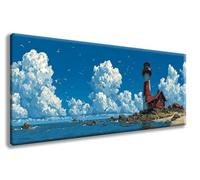 Diamond Art Kits Adults, Paint by Numbers for Adults Sea Pattern with Round Full Drill, Lighthouse Diamond Painting Large 60 * 120CM Canvas, DIY Crystal Art Paintings for Room Decor, Gifts -zzg2508V6
