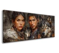 Diamond Art Kits Adults, Paint by Numbers for Adults Wolf Pattern with Round Full Drill, Animals Diamond Painting Large 80 * 160cm Canvas, DIY Crystal Art Paintings for Room Decor, Gifts -zzg2508QI
