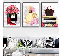 Diamond Art Kits Adults Perfume Lipstick 5D Diamond Painting Kits for Kids Full Drill and Crystal Gem Jewel Pictures Art Rhinestone Cross Stitch Embroidery Kits, 30x40cm for Home Decor 3 Piece Set
