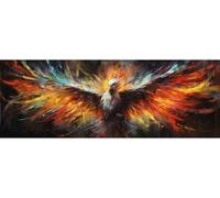 Diamond Art Kits Adults, Phoenix Full Drill DIY 5D Diamond Painting Accessories, Diamond Dots Arts Crafts Kit Diamond Rhinestone Embroidery Cross Stitch Kit, Home Wall Decor 85x250 cm/34x99 Inch M-569