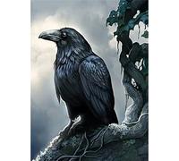 Diamond Art Kits Adults, Raven Tree 5D Diamond Painting Kits for Adults and Kids Full Drill and Crystal Gem Jewel Pictures Art Rhinestone Cross Stitch Embroidery Kits, for Home Decor 45x60cm