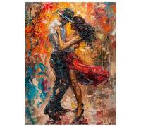 Diamond Art Kits Adults, Romantic Diamond Painting Kits for Adults, 5D Round Full Drill Gem Art Painting, DIY Crystal Embroidery Cross Stitch Pictures, Home Decoration (Couples) 12x16inch L-Y509