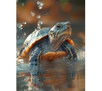 Diamond Art Kits Adults Sea Turtle, Diamond Painting Animal 5D Crystal Art Craft Painting, DIY Full Square Drill Embroidery Kit for Adults Sequin Crafts for Home Wall Decor, Gifts 60x90cm 4-H771