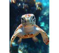 Diamond Art Kits Adults Sea Turtle, Diamond Painting Animal 5D Crystal Art Craft Painting, DIY Full Square Drill Embroidery Kit for Adults Sequin Crafts for Home Wall Decor, Gifts 70x100cm 0-2P39