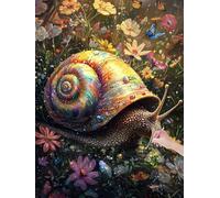 Diamond Art Kits Adults, Snails Diamond Painting Kits for Adults, 5D DIY Square Full Drill Animals Crystal Art Cross Stitch Rhinestone Gem Arts and Craft for Beginners, for Wall Decor, 90x120 cm, S-10