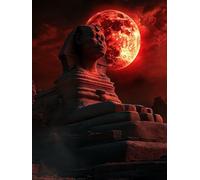 Diamond Art Kits Adults Sphinx, 5D Diamond Painting Kit Landscape, DIY Cross Stitch Kits for Adults, Full Drill Crystal Art and Crafts Picture, Hobbies for Women, Room Decor, Gifts 100x130cm fjh-7032