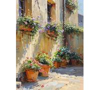 Diamond Art Kits Adults Street, Diamond Painting Flower 5D Crystal Art Craft Painting, DIY Full Square Drill Strass Embroidery Kit for Adults Sequin Crafts for Home Wall Decor, Gifts 80x120cm 9-2L68