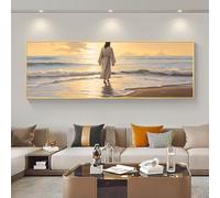 Diamond Art Kits Adults, Sunset Jesus Full DIY 5D Diamond Painting Accessories, Diamond Dots Arts Crafts Kit Diamond Rhinestone Embroidery Cross Stitch Kit, Home Wall Decor 45x130 cm/18x51 Inch M-454