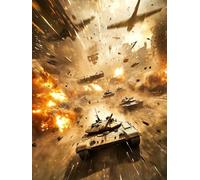 Diamond Art Kits Adults Tank, 5D Diamond Painting Kit War, DIY Cross Stitch Kits for Adults, Full Drill Crystal Art and Crafts Picture, Hobbies for Women, Room Decor, Gifts for Women 80x110cm fjh-3188