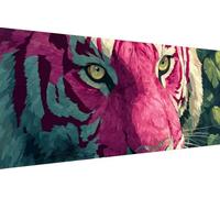 Diamond Art Kits Adults Tiger, Diamond Painting Kit Flower 5D Crystal Art Crafts for Adults for Paintings, DIY Full Round Drill Strass Embroidery for Beginner for Home Wall Decor 60x120cm 8-UN34