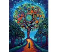 Diamond Art Kits Adults Tree Of Life 30x39 inch, 2025 5d Diamond Painting Kit for Kids, DIY Full Drill Crystal Art Kits for Beginner, Cross Stitch Arts Crafts Pictures Embroidery Kit (Abstract) Q-405T
