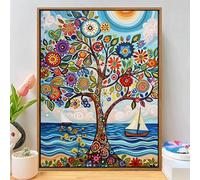 Diamond Art Kits Adults Tree of Life, DIY Diamond Painting Kit for Beginners, 5D Full Drill Gem Art Painting, Crystal Embroidery Cross Stitch Mosaic Pictures for Home Wall Decor 12x16 inch Q-816B