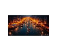 Diamond Art Kits Adults Venice Diamond Painting, DIY Wall Art Supplies Kits for Adults, Full Drill Night View Painting by Numbers 56 x 28In, Rhinestone Cross Stitch Embroidery Crafts, Gifts DZSH-6581