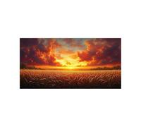 Diamond Art Kits Adults Wheat Field Diamond Painting, DIY Wall Art Supplies Kits for Adults, Full Drill Sunset Painting by Numbers 32x16 in, Rhinestone Cross Stitch Embroidery Crafts, Gifts DZSH-5364