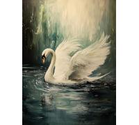Diamond Art Kits, Animal swan 5D Full Drill Diamond Painting Kits Crystal Picture Art for Home Decor 40x50cm