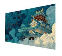 Diamond Art Kits Architecture Diamond Painting 40 x 20 in, Japan Paint by Numbers with Rhinestones on Canvas, Cross Stitch Embroidery Colorful Gem Art and Crafts for Adults As Room Decor model-935