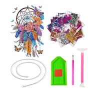 Diamond Art Kits Dream Catcher Kit Dreamcatcher Dimond Art Kit Comes with 1 Correction Pen DIY Hanging Diamond Art Kit Dream Catcher Suitable for Home Bedroom Garden Decoration Crafts