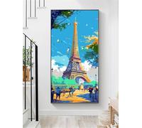 Diamond Art Kits Eiffel Tower 32x64 inch, 2026 New Diamond Painting Landscape 5D DIY Rhinestone Gem Art Accessories, Arts and Crafts for Adults Embroidery Canvas Kits, Hobbies for Adults Women O-762X