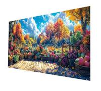 Diamond Art Kits Farm Diamond Painting 48 x 24In, Garden Paint by Numbers with Rhinestones on Canvas, Cross Stitch Embroidery Colorful Gem Art and Crafts for Adults As Room Decor, Gifts model-922