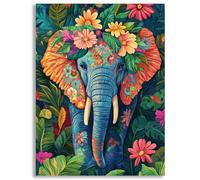 Diamond Art Kits for Adults, 5D Diamond Painting Elephant Animal, 24x32 inch/60x80cm Full Square Drill Crystal Embroidery Cross Stitch Kits, DIY Gem Crystal Art Crafts for Home Wall Decor Gift, z@230