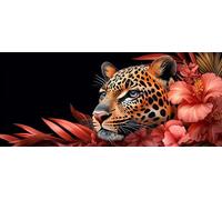 Diamond Art Kits for Adults, 5D DIY Tiger Flower Diamond Painting Kits for Beginners Round Full Drill Painting with Diamonds Crystal Gem Art, for Autumn Home Wall Decor, Women Gifts 90x180cm Model-48