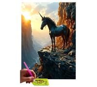 Diamond Art Kits for Adults, 5D DIY Unicorn Diamond Painting Kits for Beginners Square Full Drill Painting with Diamonds Crystal Gem Art and Crafts, for Home Wall Christmas Decor Gifts 30x40cm X-122