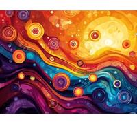Diamond Art Kits for Adults, 5D Van Gogh's Geometry Diamond Painting, DIY Full Round Drill Diamond Crystal Gem Art Kits and Adults Christmas Home Wall Accessories Gifts, for Beginners 50x60 cm JZ-57