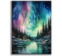 Diamond Art Kits for Adults, Aurora DIY 5D Diamond Painting for Beginners | 12x16 Inch, Full Drill Round Dots, Fantastic Landscapes Gem Art Craft Kits, Home Decor, Stress Relief Relaxing Hobby Gift