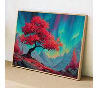 Diamond Art Kits for Adults - Aurora & Tree - 60x90cm 5D Full Drill DIY Diamond Painting for Home Decor, Crystal Rhinestone Craft for Relaxation & Stress Relief, Creative Gift for Women/Men 1Z-748