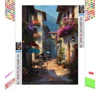 Diamond Art Kits for Adults - City & Street View - 20x30cm 5D Full Drill DIY Diamond Painting for Home Decor, Crystal Rhinestone Craft for Relaxation & Stress Relief, Creative Gift for Women 1Z-303
