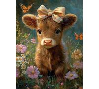 Diamond Art Kits for Adults, Diamond Paintings Ox, DIY 5D Animalsquare Full Drill Gem Art Painting for Adults Kids Beginners, Crystal Embroidery Kits Crafts, for Home Wall Decor and Gifts 40X50cm Q-29