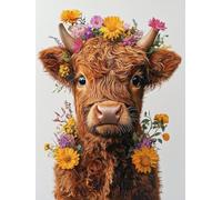 Diamond Art Kits for Adults, Diamond Paintings Ox, DIY 5D Flowersquare Full Drill Gem Art Painting for Adults Kids Beginners, Crystal Embroidery Kits Crafts, for Home Wall Decor and Gifts 40X50cm R-41