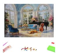Diamond Art Kits for Adults - Dog & Qin - 50x70cm 5D Full Drill DIY Diamond Painting for Home Decor, Crystal Rhinestone Craft Project for Relaxation & Stress Relief, Creative Gift for Women/Men 1Z-972