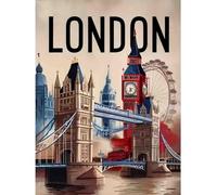 Diamond Art Kits for Adults, Full Drill Diamond Painting Kits for Beginner and Kids, DIY Painting Art and Crafts for Home Office Bar Wall Decor (London | Tower Bridge)