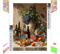 Diamond Art Kits for Adults - Kitchen & Food - 30x50cm 5D Full Drill DIY Diamond Painting for Home Decor, Crystal Rhinestone Craft for Relaxation & Stress Relief, Creative Gift for Women/Men 1Z-154